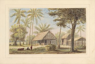 The Good Expectation at the Wanica Canal; from an album of drawings of Suriname, 1859. Creator: Jacob van Geffen.
