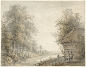 Barn by a canal on the edge of a forest, 1745-1795. Creator: Jacobus Versteegen.