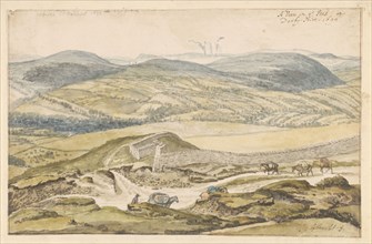 View of the mountains from High Peak in Derbyshire, 1699. Creator: Jan Siberechts.