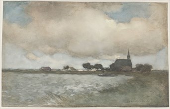 View of the Church at Noordse Dorp near Noorden, c.1880-c.1885. Creator: Jan Hendrik Weissenbruch.