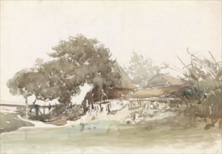 Farms in Waalsdorp, 1827-1891. Creator: Johannes Bosboom.