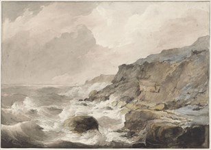 Rocky coast at Boulogne sur Mer, 1829. Creator: Petrus Johannes Schotel.