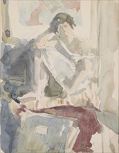 Seated woman in an interior, c.1916. Creator: Reijer Stolk.
