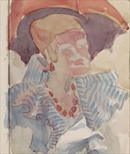 Woman with a parasol, c.1916. Creator: Reijer Stolk.