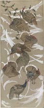 Eight turkeys, 1892. Creator: Theo van Hoytema.