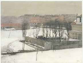 View of the Oosterpark in the snow, c.1870-c.1923. Creator: Willem Witsen.