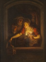 A Woman with a Burning Candle, 1818. Creator: Alexander Lauréus.