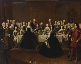Banquet at the Court of Vienna "En grand couvert", 1734. Creator: Johan Lundberg.