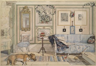 Cosy Corner. From A Home (26 watercolours), c19th century. Creator: Carl Larsson.