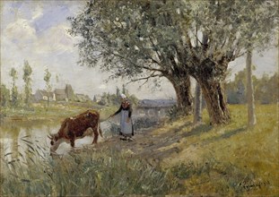 Countryside near Grez-sur-Loing, 1889. Creator: Carl Ludwig Trägardh.