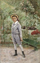 Boy with a Wheelbarrow, 1880. Creator: Ernst Josephson.