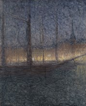 Evening in Kornhamnstorg, Stockholm, 1897. Creator: Eugène Jansson.