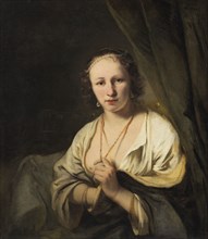 Women with Pearls in her Hair, c.1653. Creator: Ferdinand Bol.