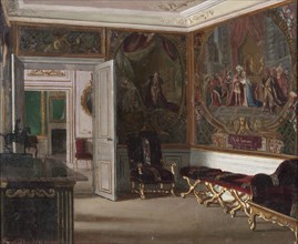 Gripsholm, interior from the Dowager Queen's floor, 1879. Creator: Georg Nordensvan.