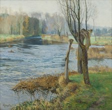 French Landscape with Watercourse. Creator: Gustave Albert.