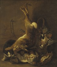 Cat and Still Life with Game, 17th century. Creator: Jan Fyt.