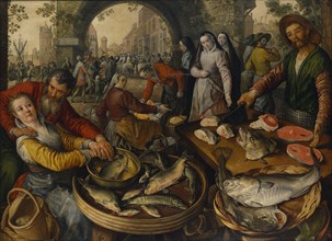 Fish Market with Ecce Homo, 1570. Creator: Joachim Beuckelaer.