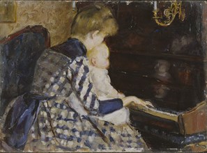 At the Piano, 1890. Creator: Vilhelmina Carlson.