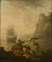 Bathing Men, mid-late 18th century. Creator: Pierre-Jacques Volaire.