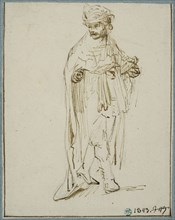 Walking man in oriental costume, c1630s. Creator: Rembrandt Harmensz van Rijn.
