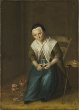 Birgitta (Brita) Johansdotter 1680-1763, maid, c18th century. Creator: Unknown.