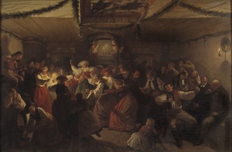 A Wedding Party from Vingåker, 1857. Creator: Vilhelm Wallander.