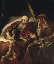 Isaac Blessing Jacob. Creator: Abraham Van Dyck.