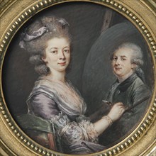 Madame Lefranc painting the portrait of her husband Charles Lefranc, 1779. Creator: Adelaide Labille-Guiard.