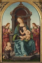 Madonna and Child with the Infant St John and Angels. Creator: Lorenzo di Credi.