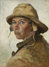Head of a Young Fisherman. Study, c1880-1920. Creator: August Hagborg.