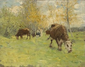Landscape with cows, between c.1890 and c.1896. Creator: Carl Ludwig Trägardh.