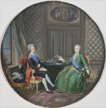 King Gustavus III and Catherine II of Russia in Fredrikshavn 1783, 1784. Creator: Cornelius Hoyer.