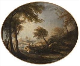 Landscape with Rustics and Cattle, 1768. Creator: Elias Martin.