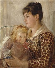 Mother and Child. The Wife and Daughter of the Artist Allan Österlind, 1886. Creator: Ernst Josephson.