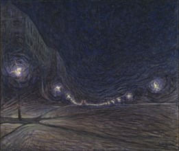 Hornsgatan by Night, 1902. Creator: Eugène Jansson.
