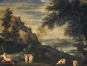Landscape with Venus and Cupids. Creator: Francesco Albani.