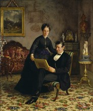 Mr Robert Constantin and Mrs Maria Eleonora Berggren, c1860s. Creator: Gottfrid Virgin.