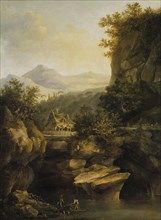 Mountainous Landscape with a Farm, 1803. Creator: Louis Belanger.