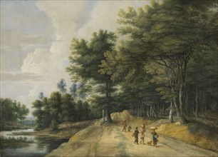 Landscape with a Road through a Wood of Beeches. Creator: Lucas van Uden.