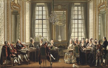 Lecture at Drottningholm, 1779. Creator: Per Hillestrom.