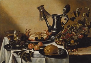 Still Life with Crab and Fruit. Creator: Unknown.