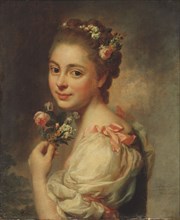 Portrait of the Artist's Wife Marie Suzanne, née Giroust, 1763. Creator: Alexander Roslin  (1718-1793)  .