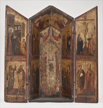 Shrine with the Crucifixion, Saints and Angels. Creator: Taddeo Gaddi.