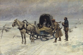 The Death of Sten Sture the Younger on the Ice of Lake Mälaren, 1880. Creator: Carl Gustaf Hellqvist.