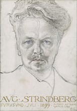 The Author August Strindberg, 1899. Creator: Carl Larsson.