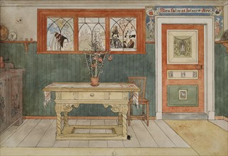 The Dining Room. From A Home (26 watercolours). Creator: Carl Larsson.