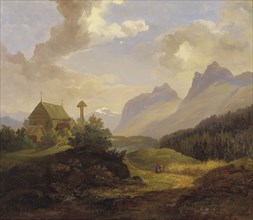 Scenery from Kvikkjokk, 1859. Creator: Charles XV, King of Sweden.