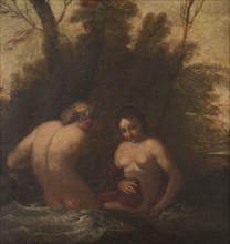 Two bathing nymphs. Creator: Francesco Albani.