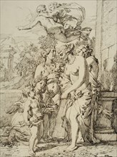 Venus and the Graces prepare Cupid's arrows. Creator: Gerard de Lairesse.