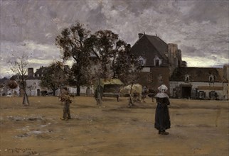 The Market Place, Concarneau, 1880. Creator: Johan Ericson.